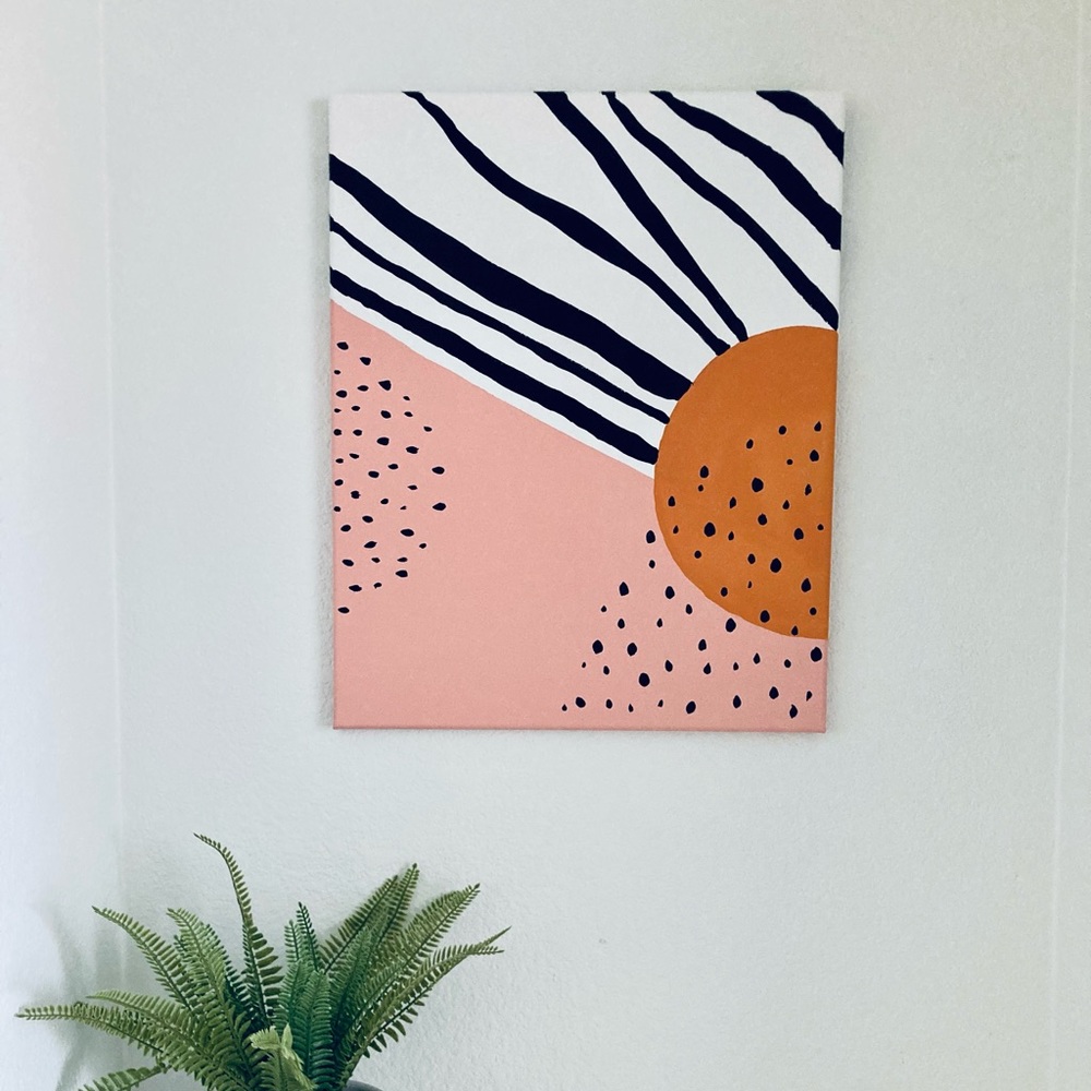 Hand PaintedAbstract, Mid-Century Modern Wall Art